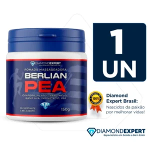 Pomada Massageadora Berlian PEA Diamond Expert 150g refrescante e relaxante com cânfora, mentol e ácido hialurônico