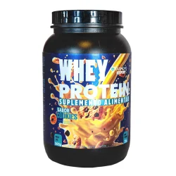 Pote de 900g de Whey Protein Diamond Expert sabor Cookies. Suplemento alimentar com 25g de proteínas por porção e imagem ilustrativa de deliciosos Cookies.